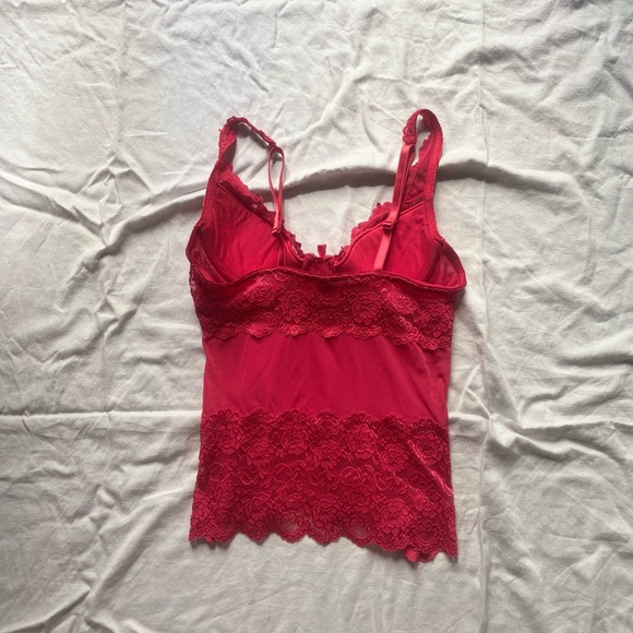 red lace lingerie tank top - Picture 4 of 4